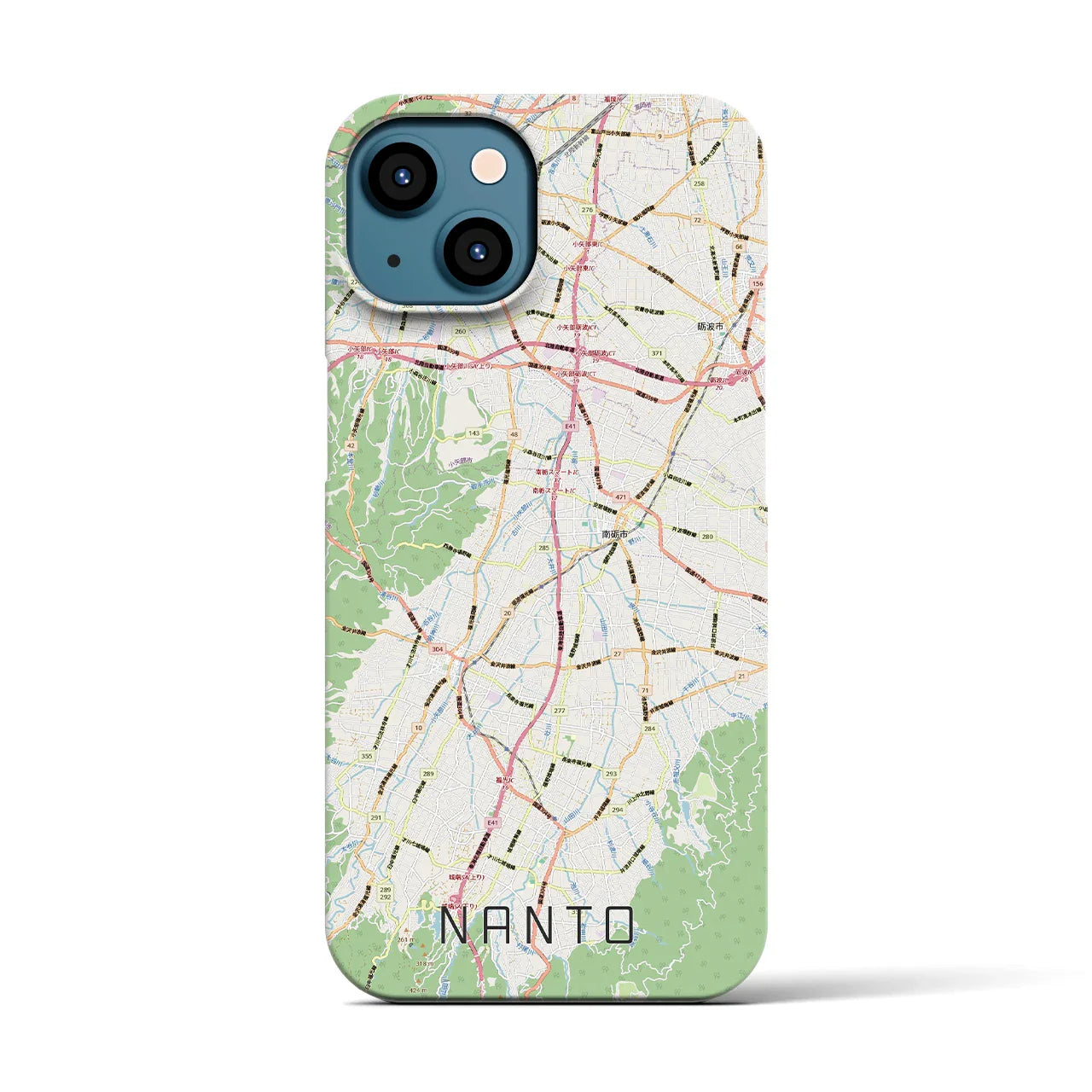 【南砺(富山県)】地図柄iPhoneケース(バックカバータイプ)