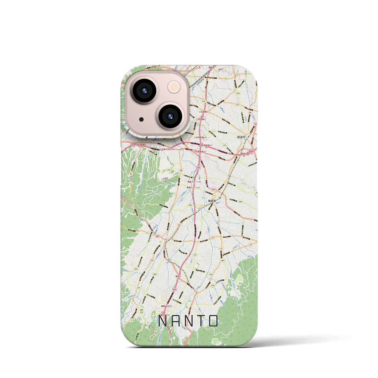 【南砺(富山県)】地図柄iPhoneケース(バックカバータイプ)