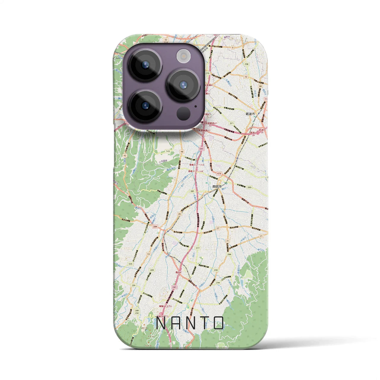 【南砺(富山県)】地図柄iPhoneケース(バックカバータイプ)