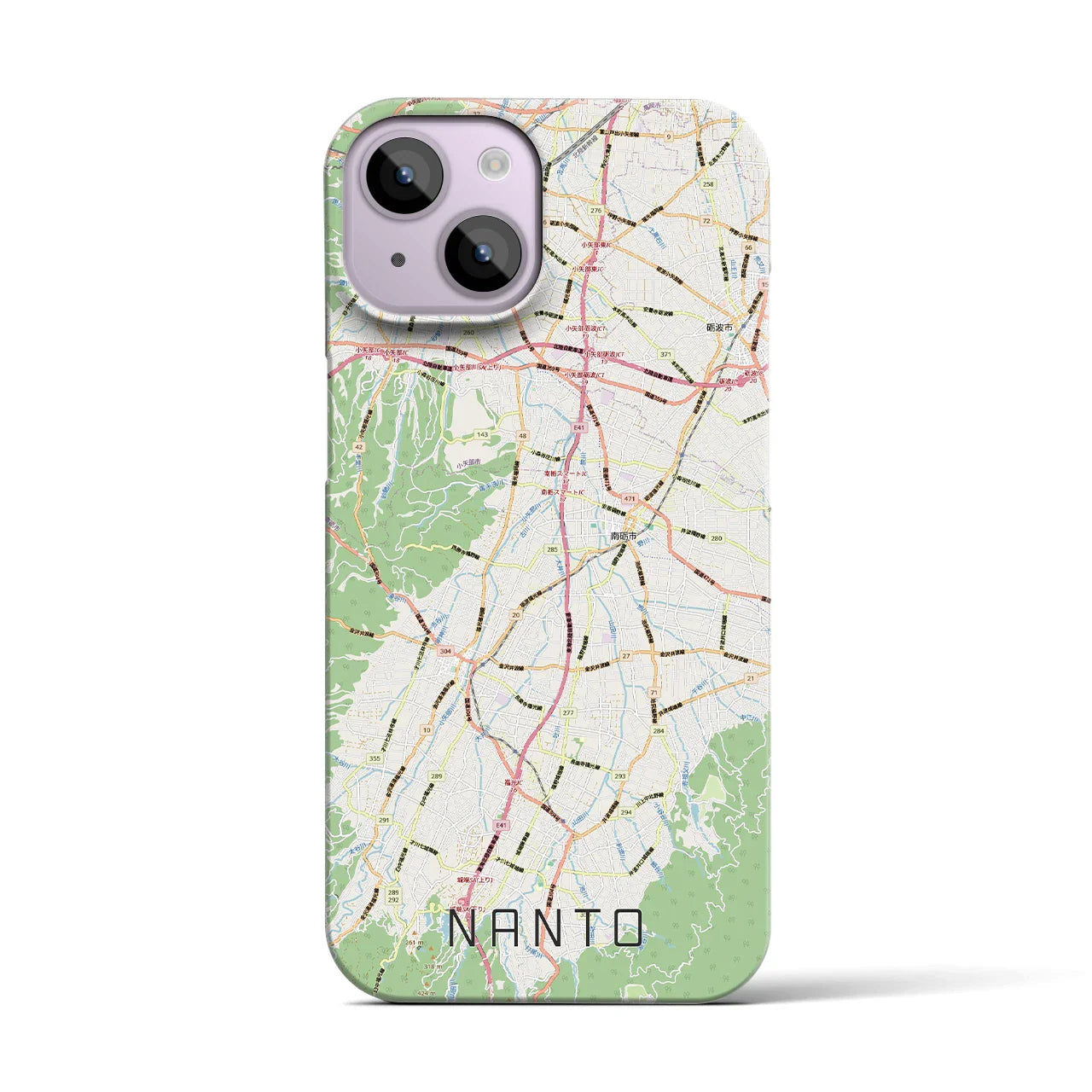 【南砺(富山県)】地図柄iPhoneケース(バックカバータイプ)