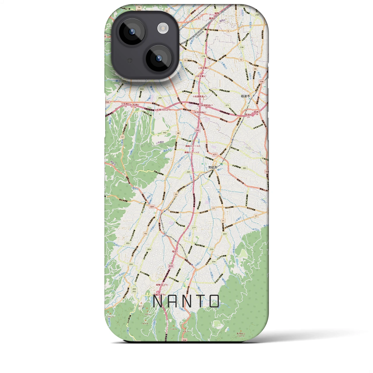 【南砺(富山県)】地図柄iPhoneケース(バックカバータイプ)