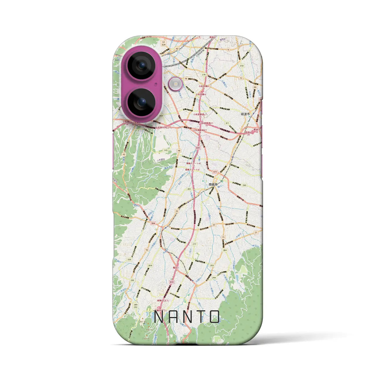 【南砺(富山県)】地図柄iPhoneケース(バックカバータイプ)