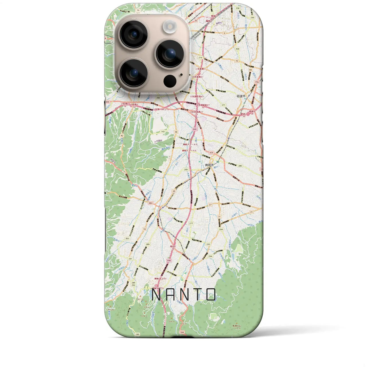 【南砺(富山県)】地図柄iPhoneケース(バックカバータイプ)