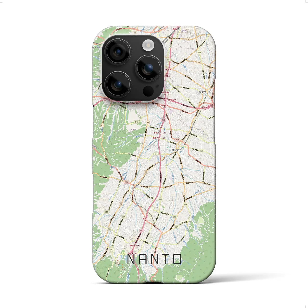 【南砺(富山県)】地図柄iPhoneケース(バックカバータイプ)