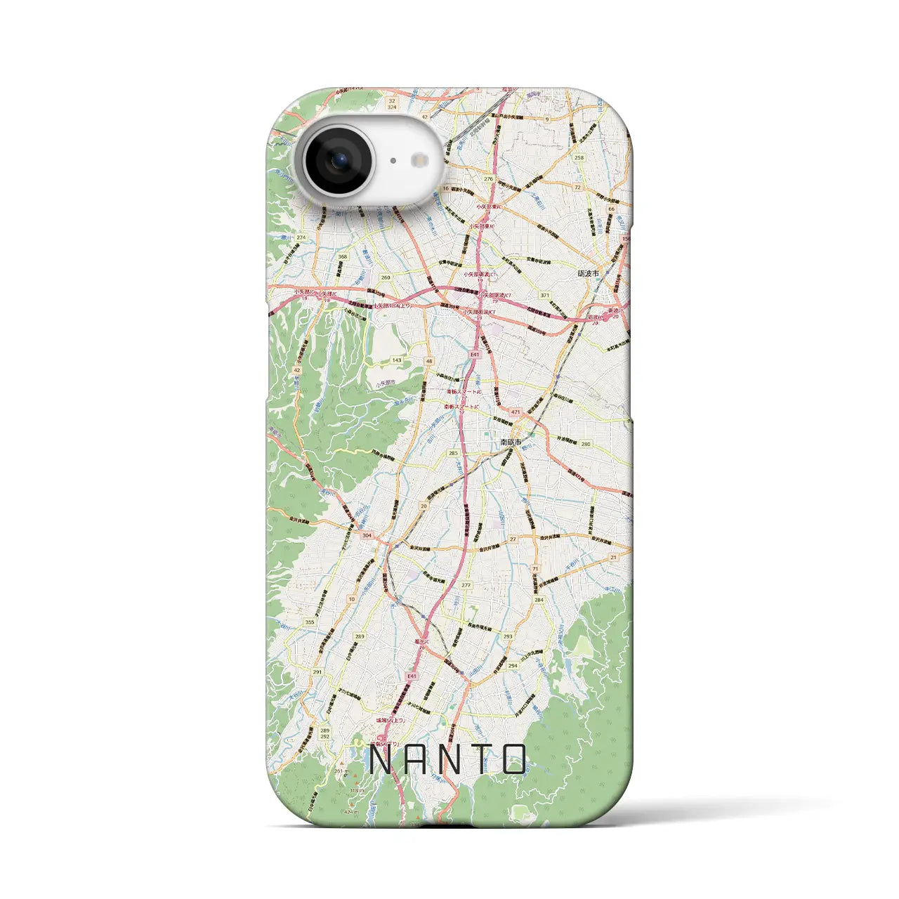 【南砺(富山県)】地図柄iPhoneケース(バックカバータイプ)