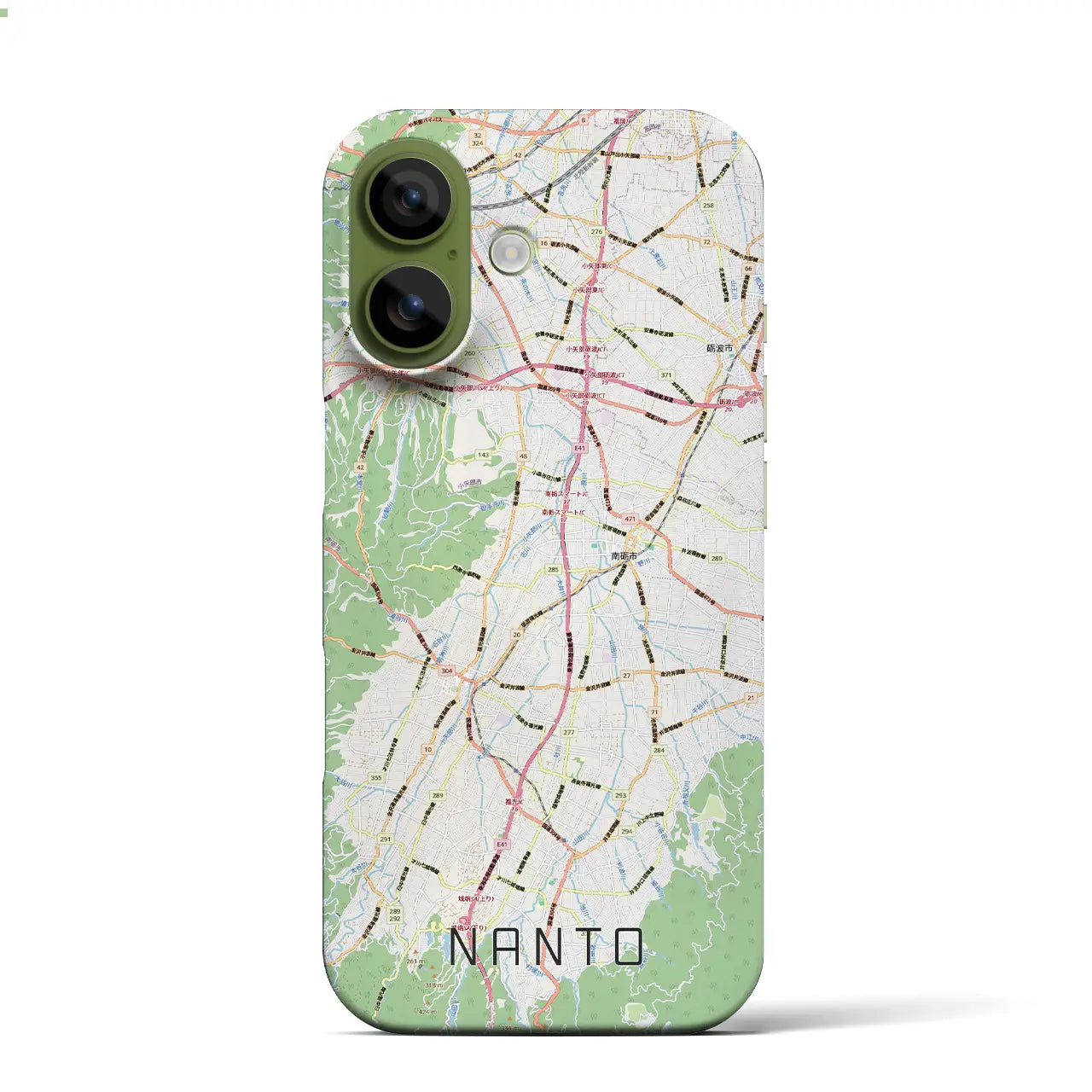 【南砺(富山県)】地図柄iPhoneケース(バックカバータイプ)