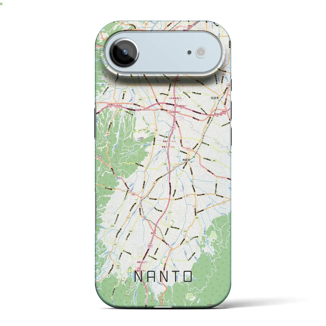 【南砺(富山県)】地図柄iPhoneケース(バックカバータイプ)ナチュラル・iPhone 17 Pro Max 用