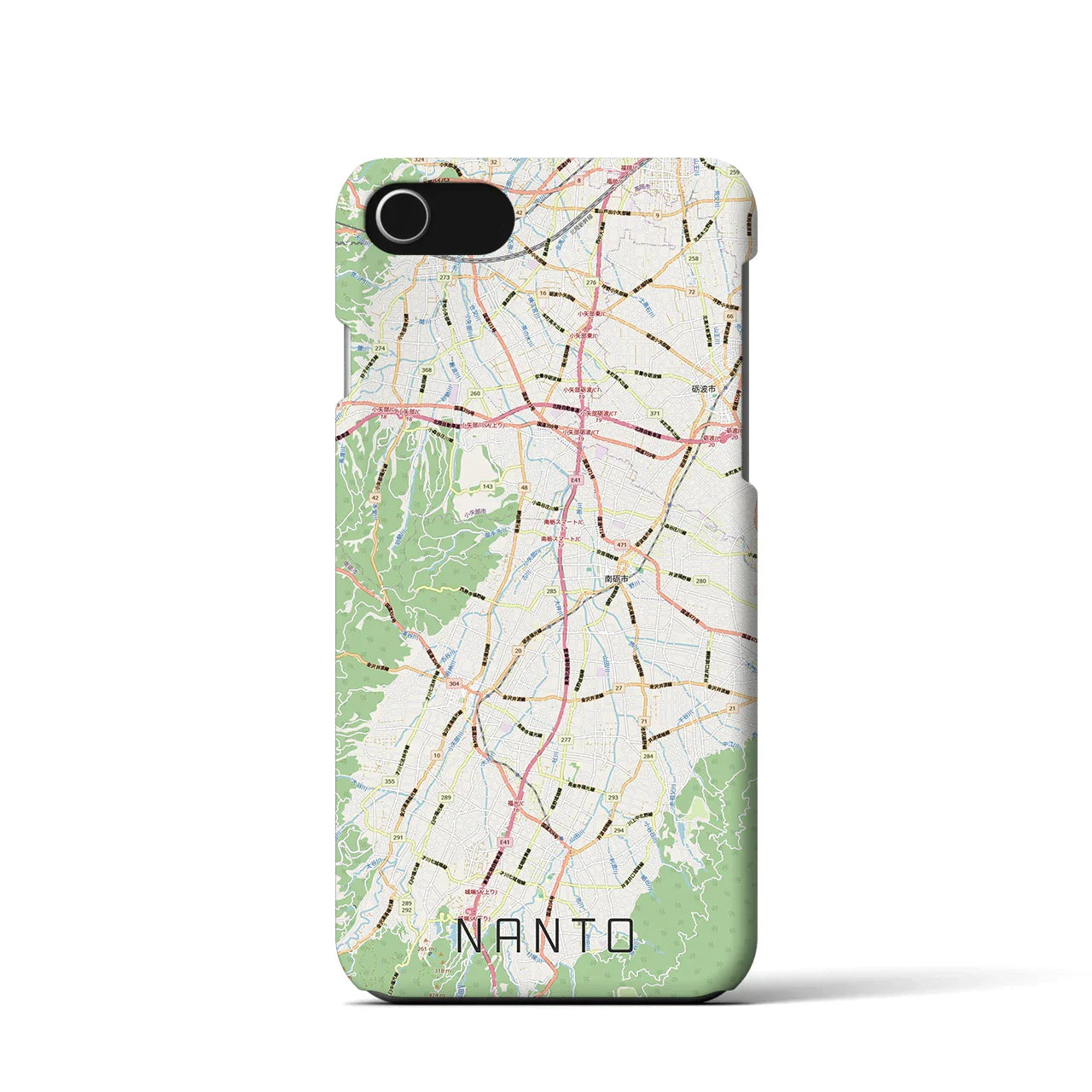 【南砺(富山県)】地図柄iPhoneケース(バックカバータイプ)