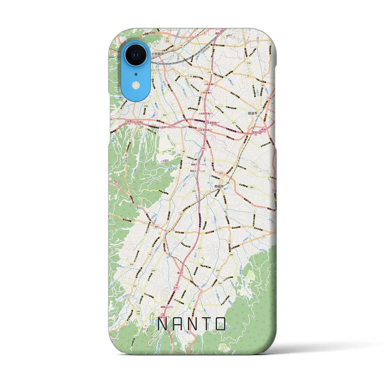 【南砺(富山県)】地図柄iPhoneケース(バックカバータイプ)
