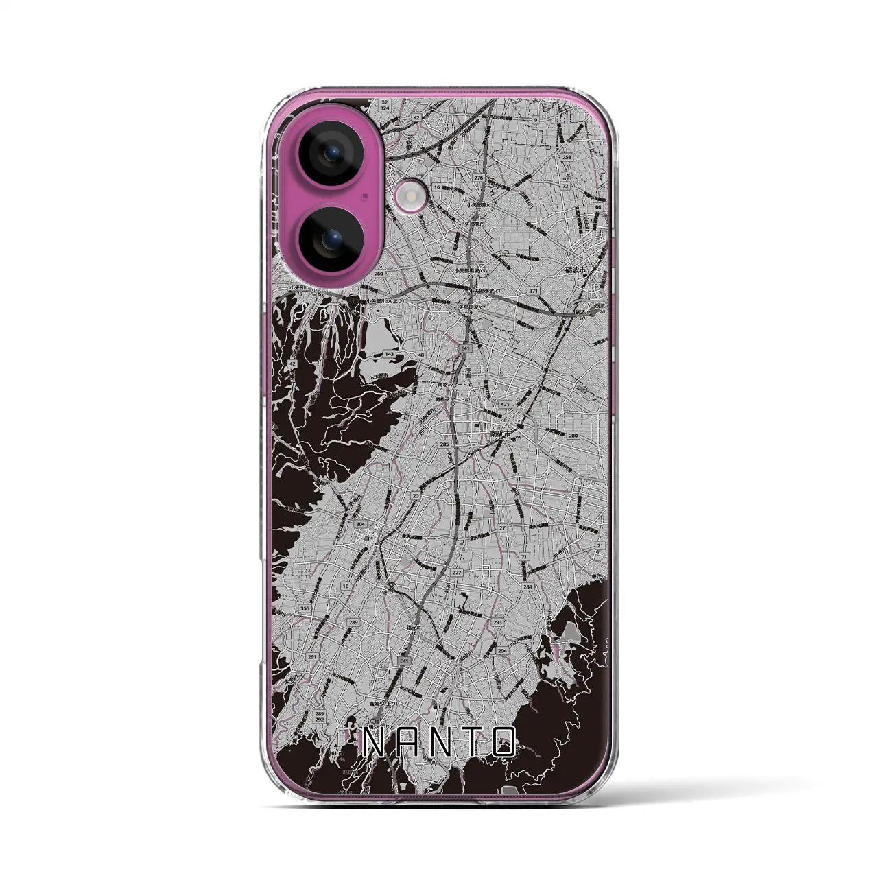 【南砺(富山県)】地図柄iPhoneケース(クリアタイプ)