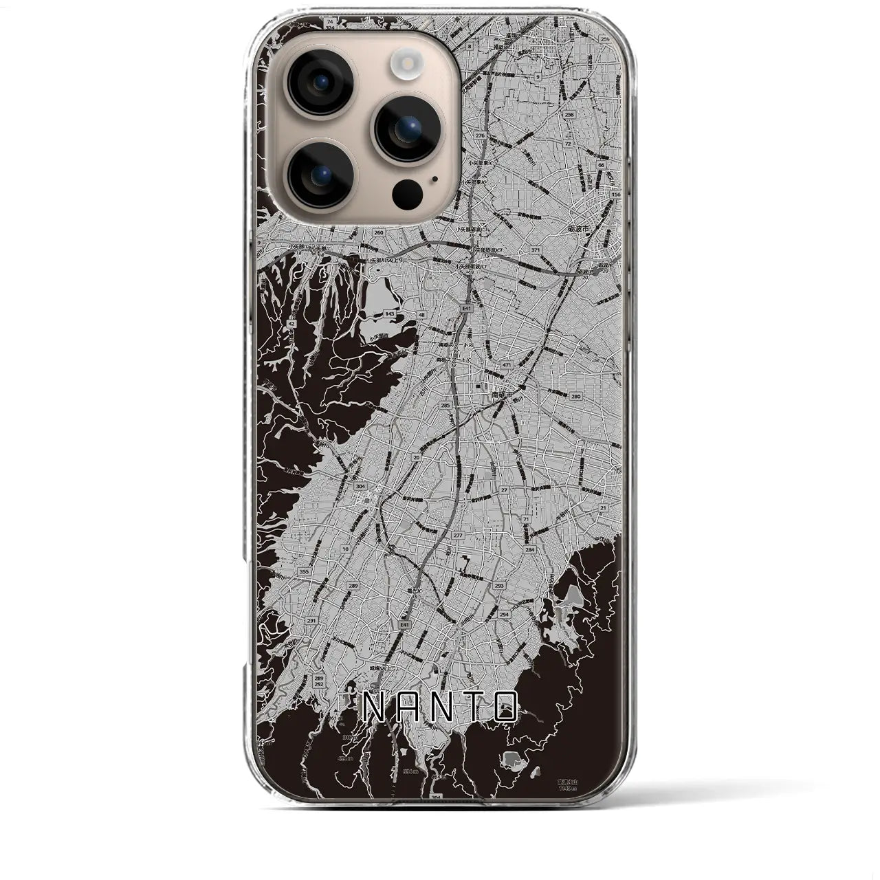 【南砺(富山県)】地図柄iPhoneケース(クリアタイプ)