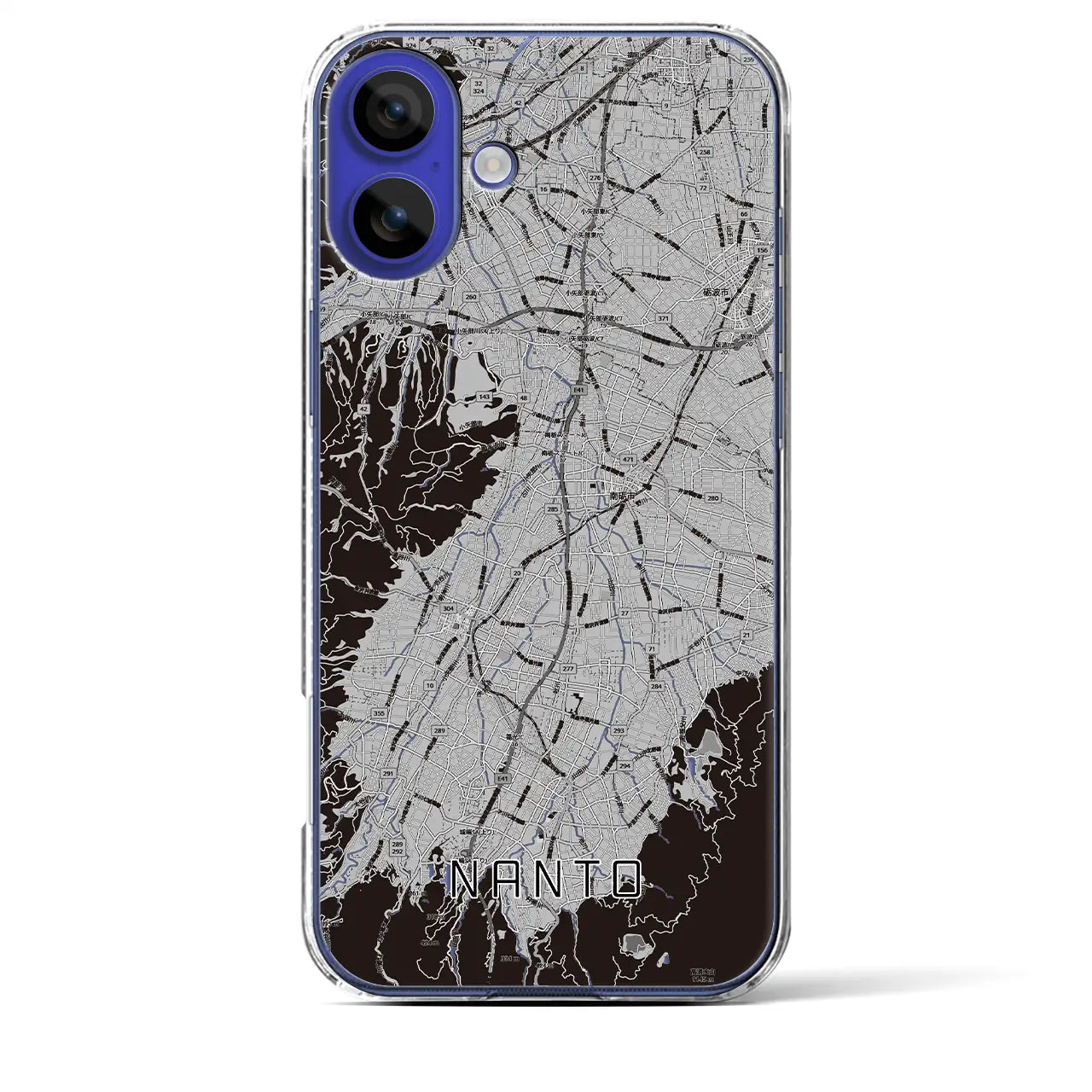 【南砺(富山県)】地図柄iPhoneケース(クリアタイプ)