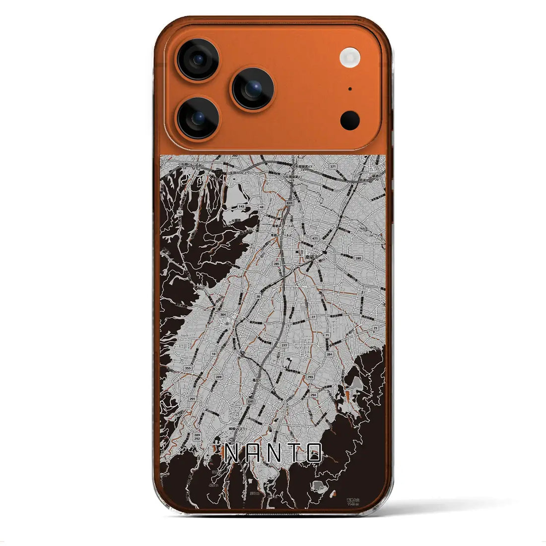 【南砺(富山県)】地図柄iPhoneケース(クリアタイプ)