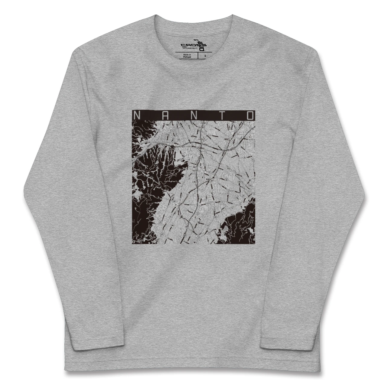 【南砺(富山県)】地図柄ロングスリーブTシャツ