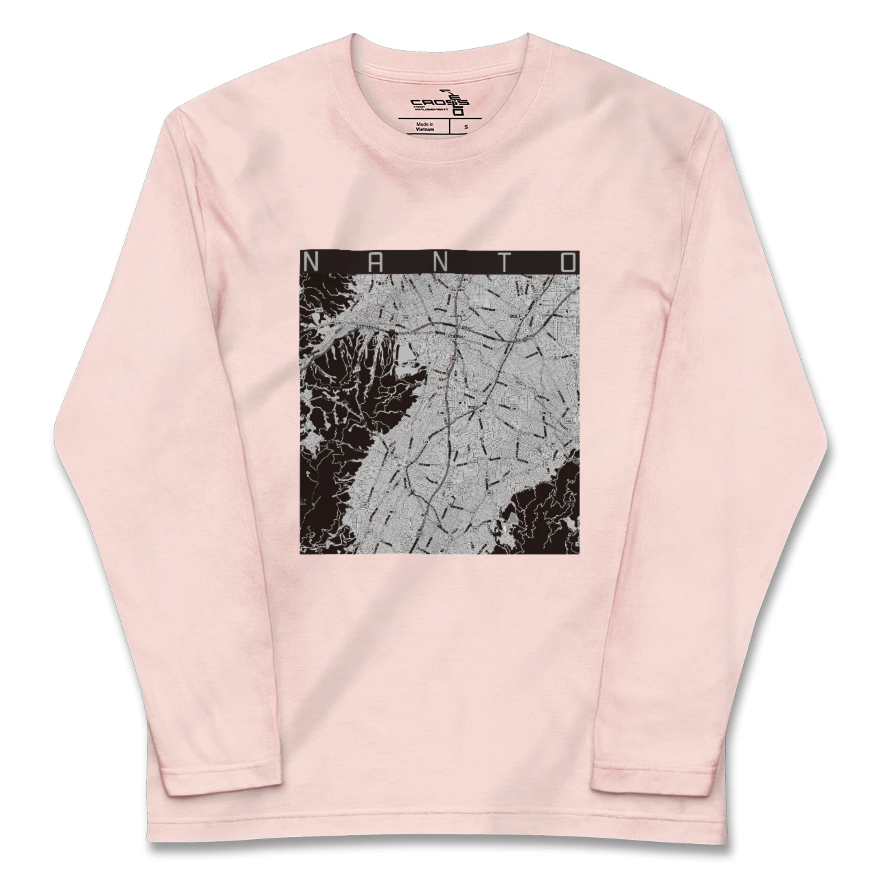 【南砺(富山県)】地図柄ロングスリーブTシャツ