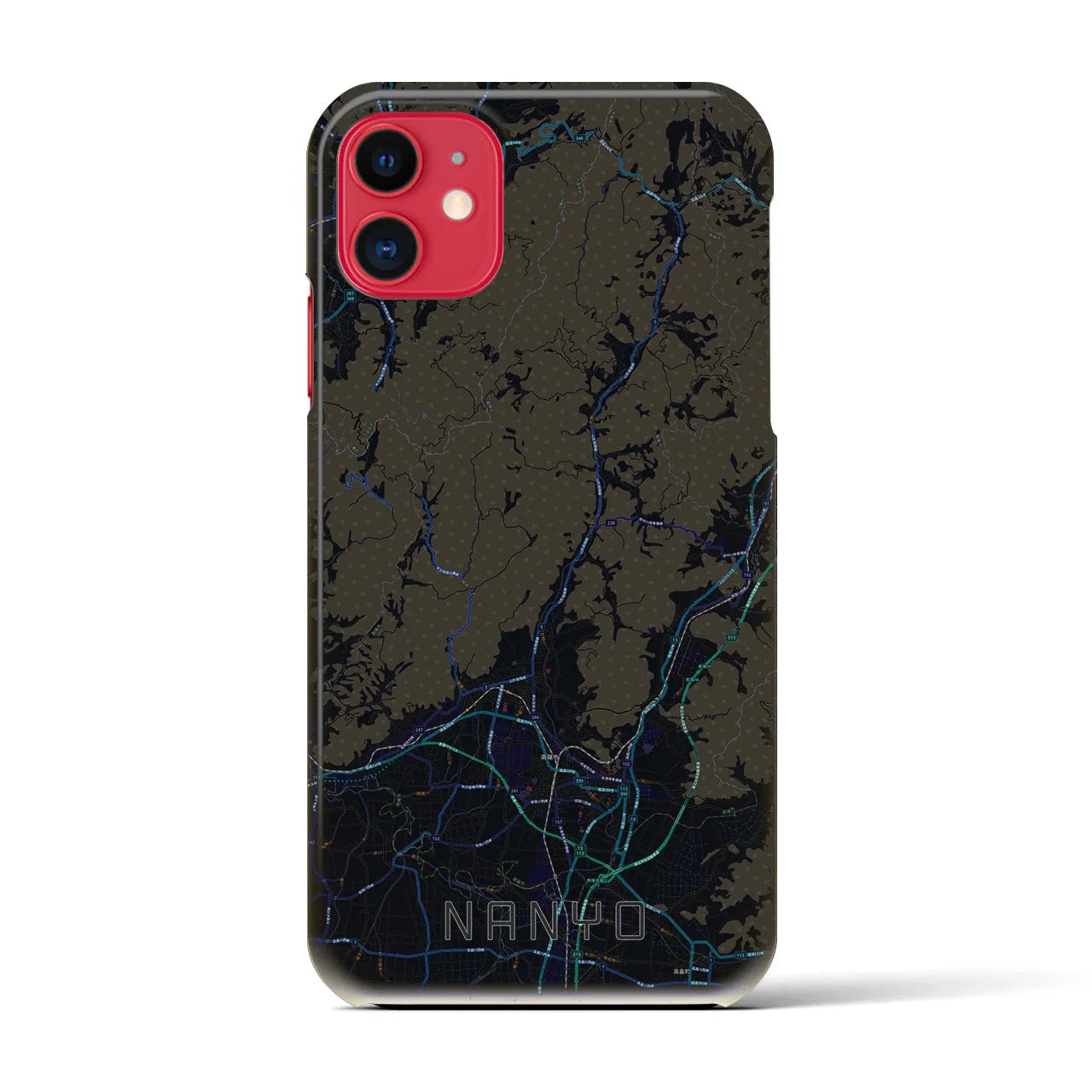 【南陽(山形県)】地図柄iPhoneケース(バックカバータイプ)