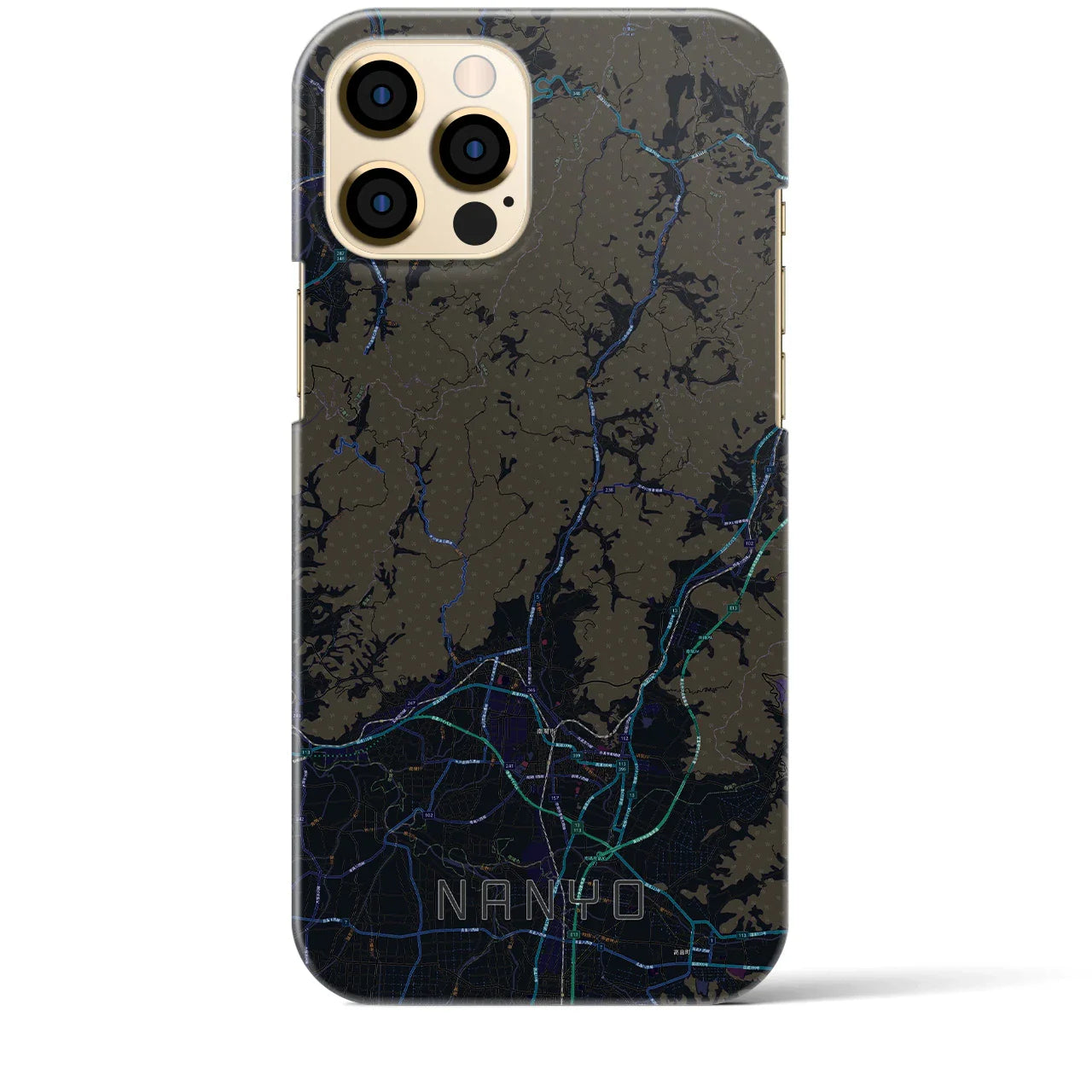 【南陽(山形県)】地図柄iPhoneケース(バックカバータイプ)
