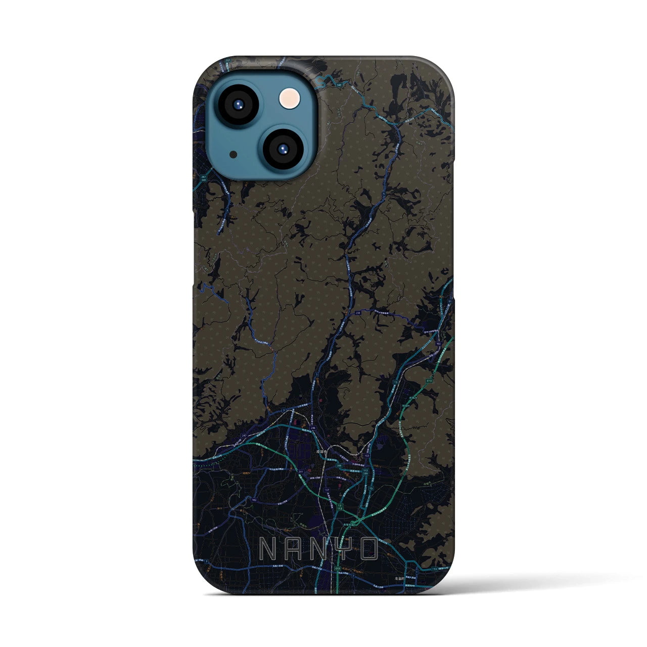 【南陽(山形県)】地図柄iPhoneケース(バックカバータイプ)