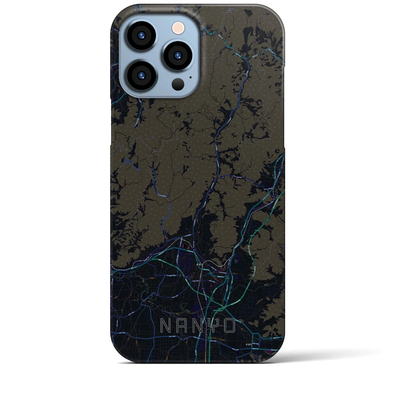 【南陽(山形県)】地図柄iPhoneケース(バックカバータイプ)