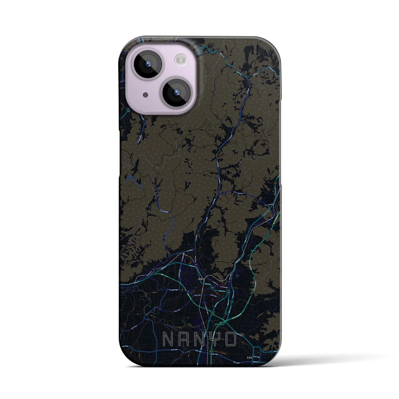 【南陽(山形県)】地図柄iPhoneケース(バックカバータイプ)