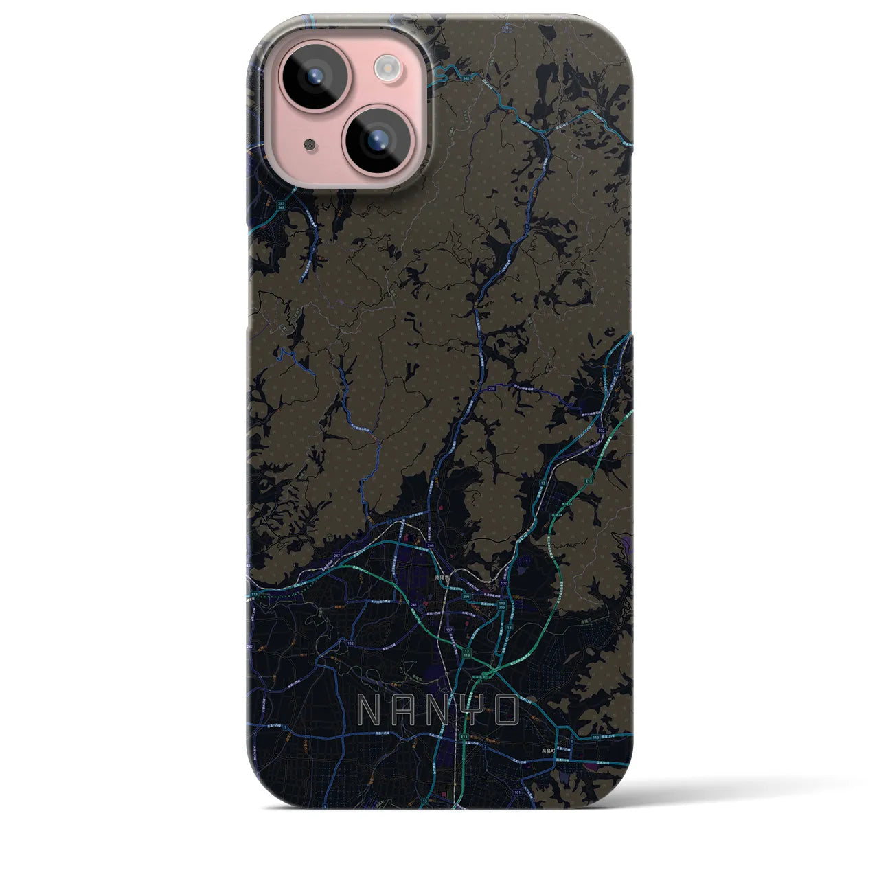 【南陽(山形県)】地図柄iPhoneケース(バックカバータイプ)