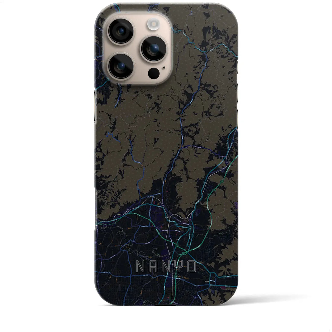 【南陽(山形県)】地図柄iPhoneケース(バックカバータイプ)