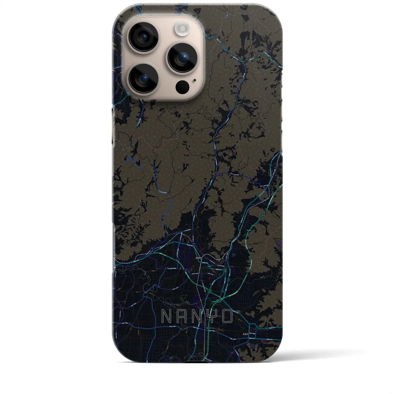 【南陽(山形県)】地図柄iPhoneケース(バックカバータイプ)