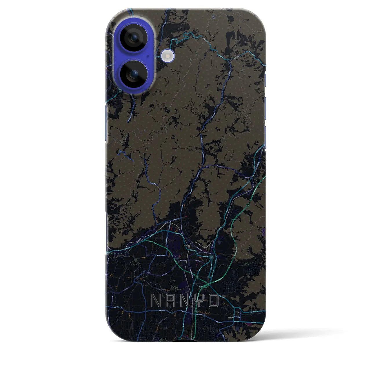 【南陽(山形県)】地図柄iPhoneケース(バックカバータイプ)