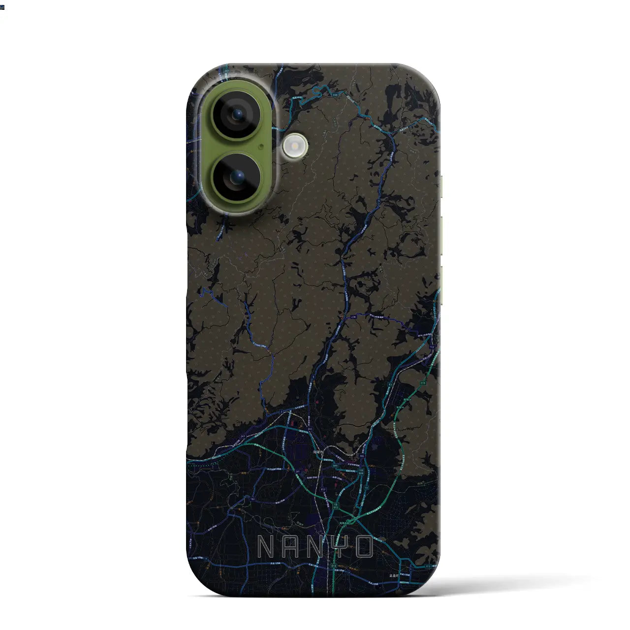 【南陽(山形県)】地図柄iPhoneケース(バックカバータイプ)