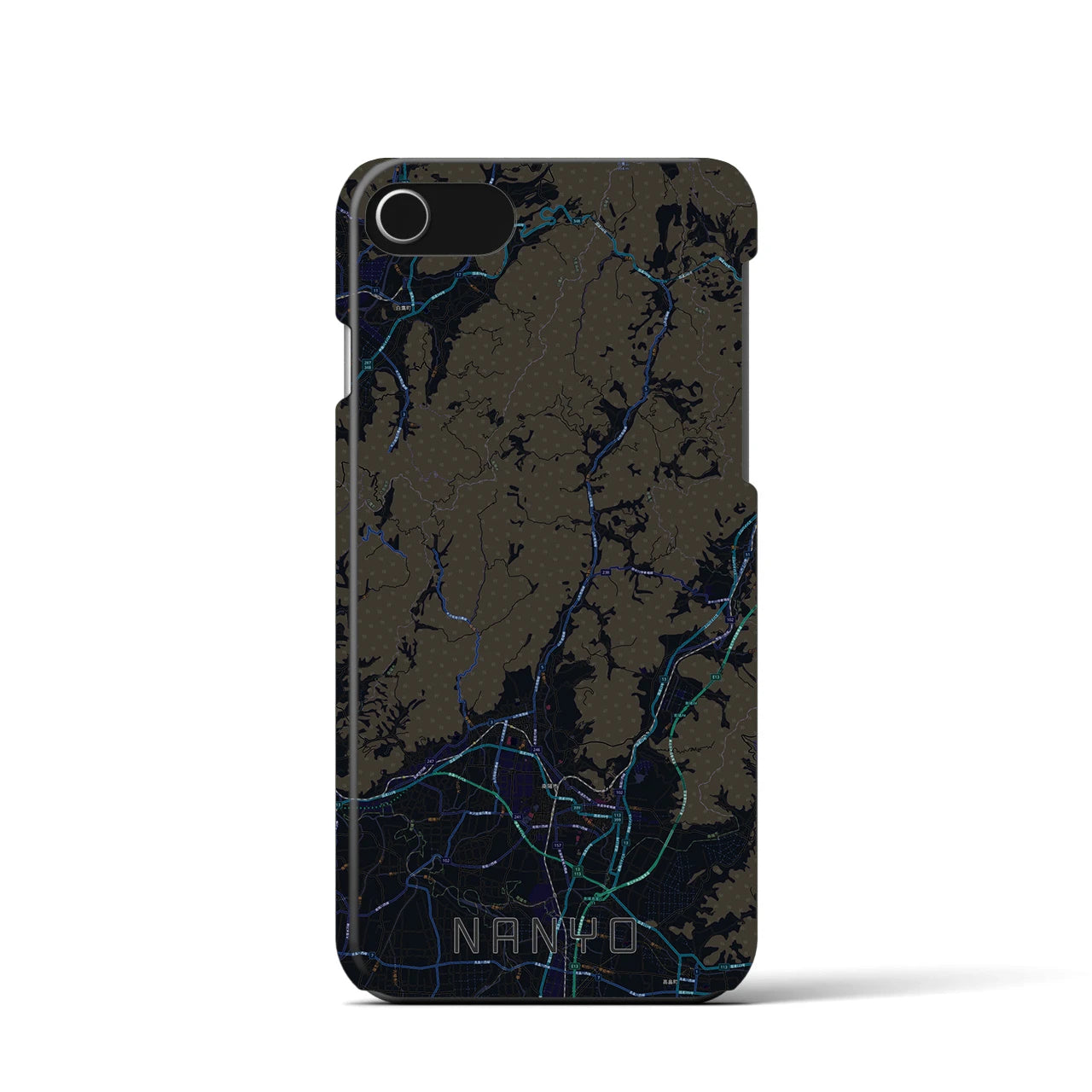 【南陽(山形県)】地図柄iPhoneケース(バックカバータイプ)