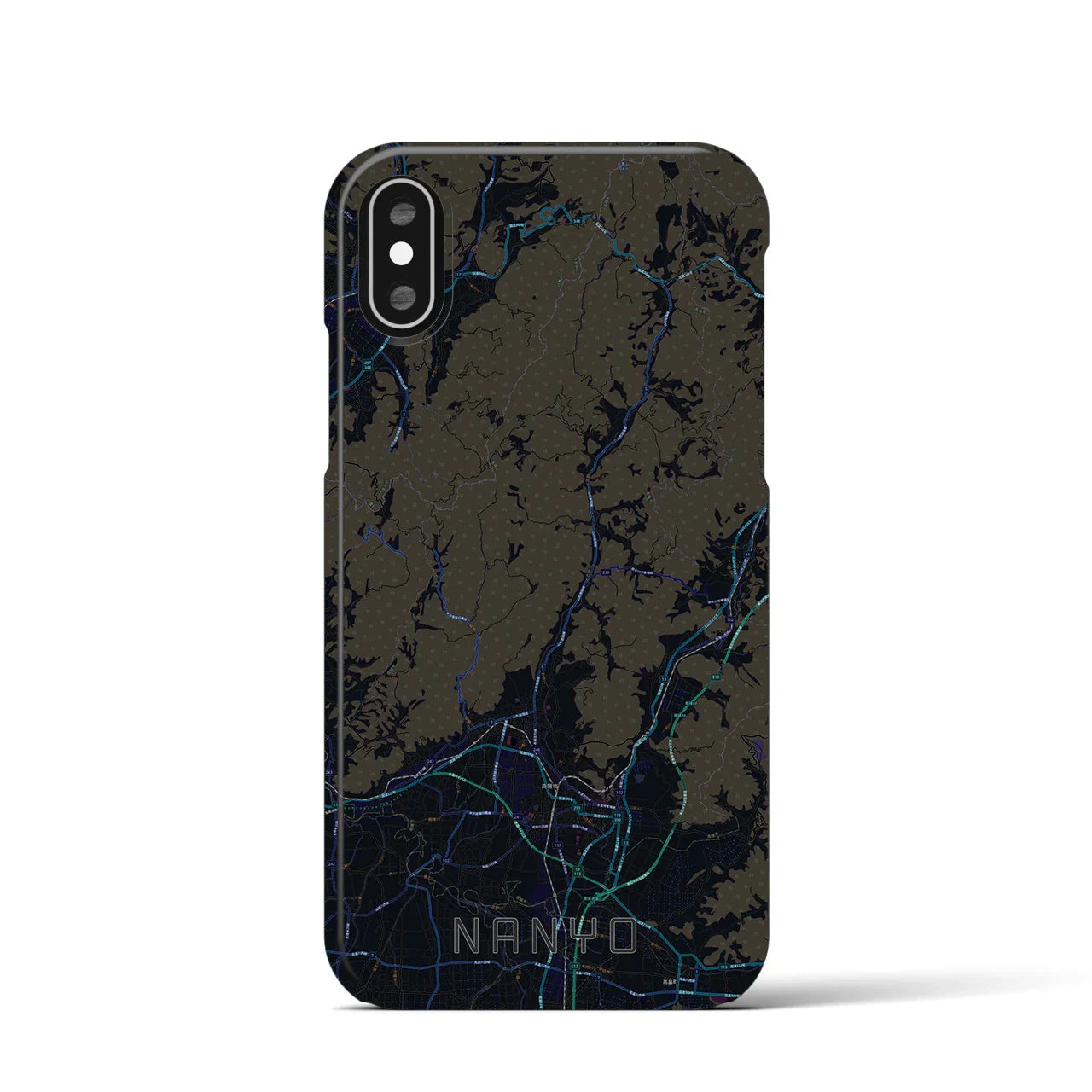 【南陽(山形県)】地図柄iPhoneケース(バックカバータイプ)
