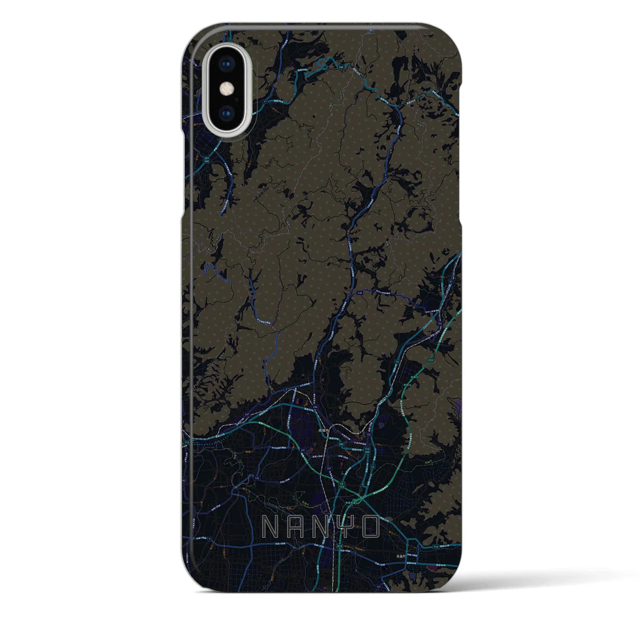 【南陽(山形県)】地図柄iPhoneケース(バックカバータイプ)