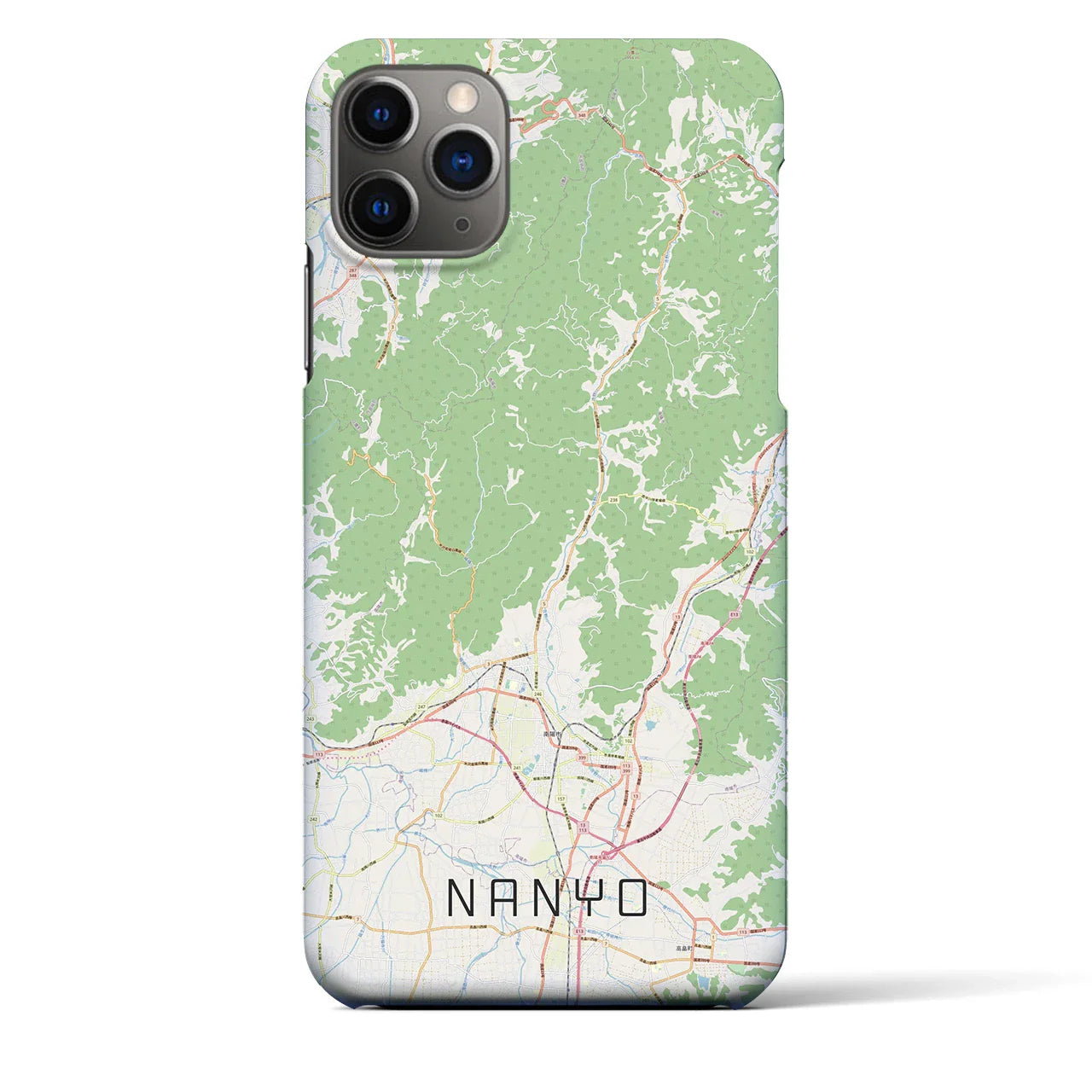 【南陽(山形県)】地図柄iPhoneケース(バックカバータイプ)