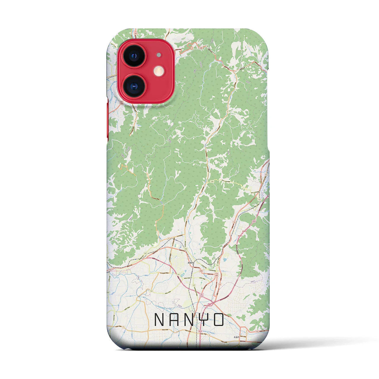 【南陽(山形県)】地図柄iPhoneケース(バックカバータイプ)