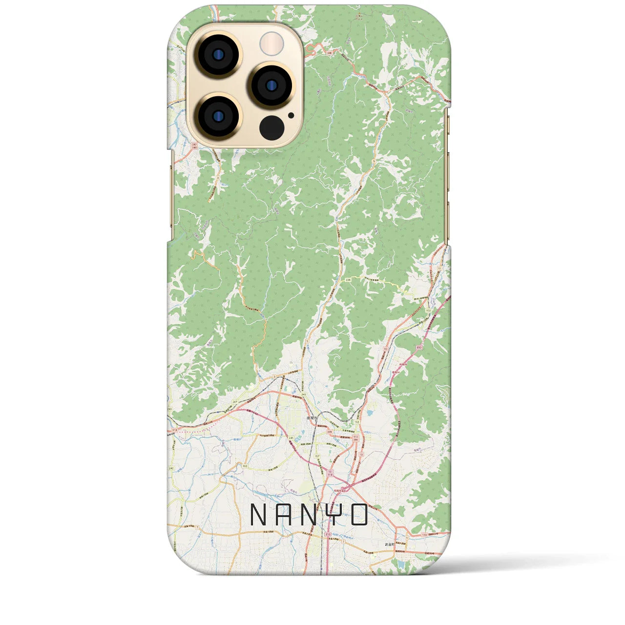 【南陽(山形県)】地図柄iPhoneケース(バックカバータイプ)