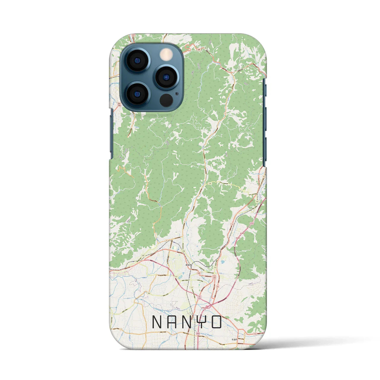 【南陽(山形県)】地図柄iPhoneケース(バックカバータイプ)