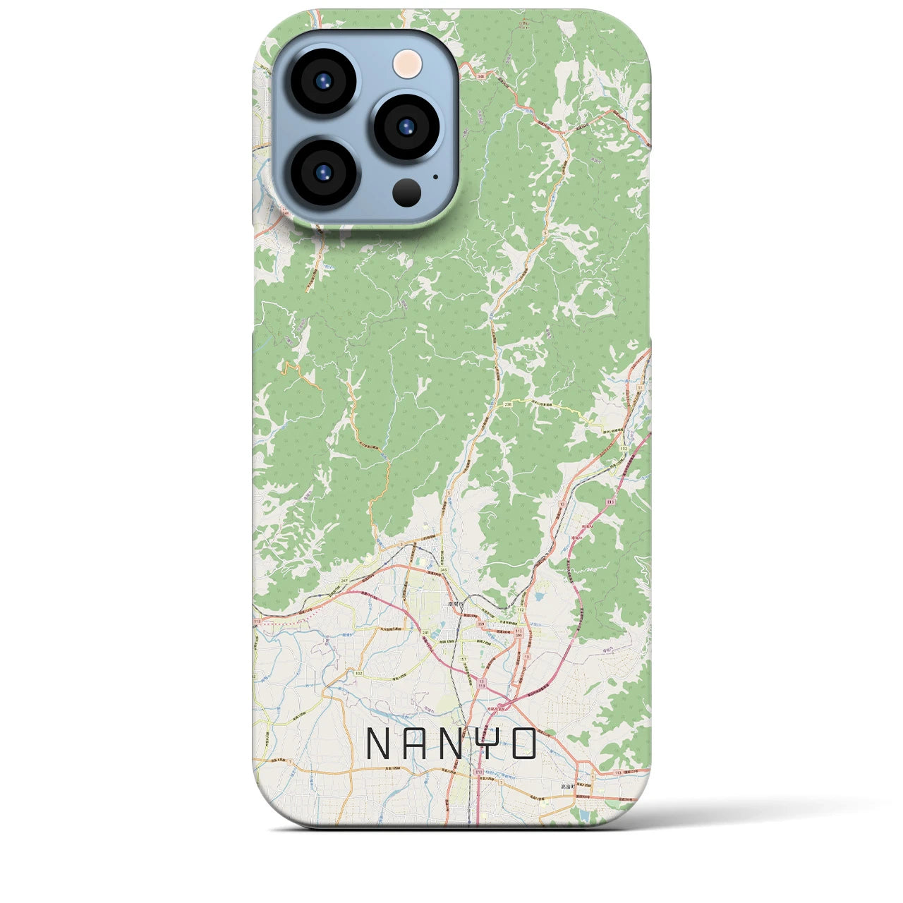 【南陽(山形県)】地図柄iPhoneケース(バックカバータイプ)
