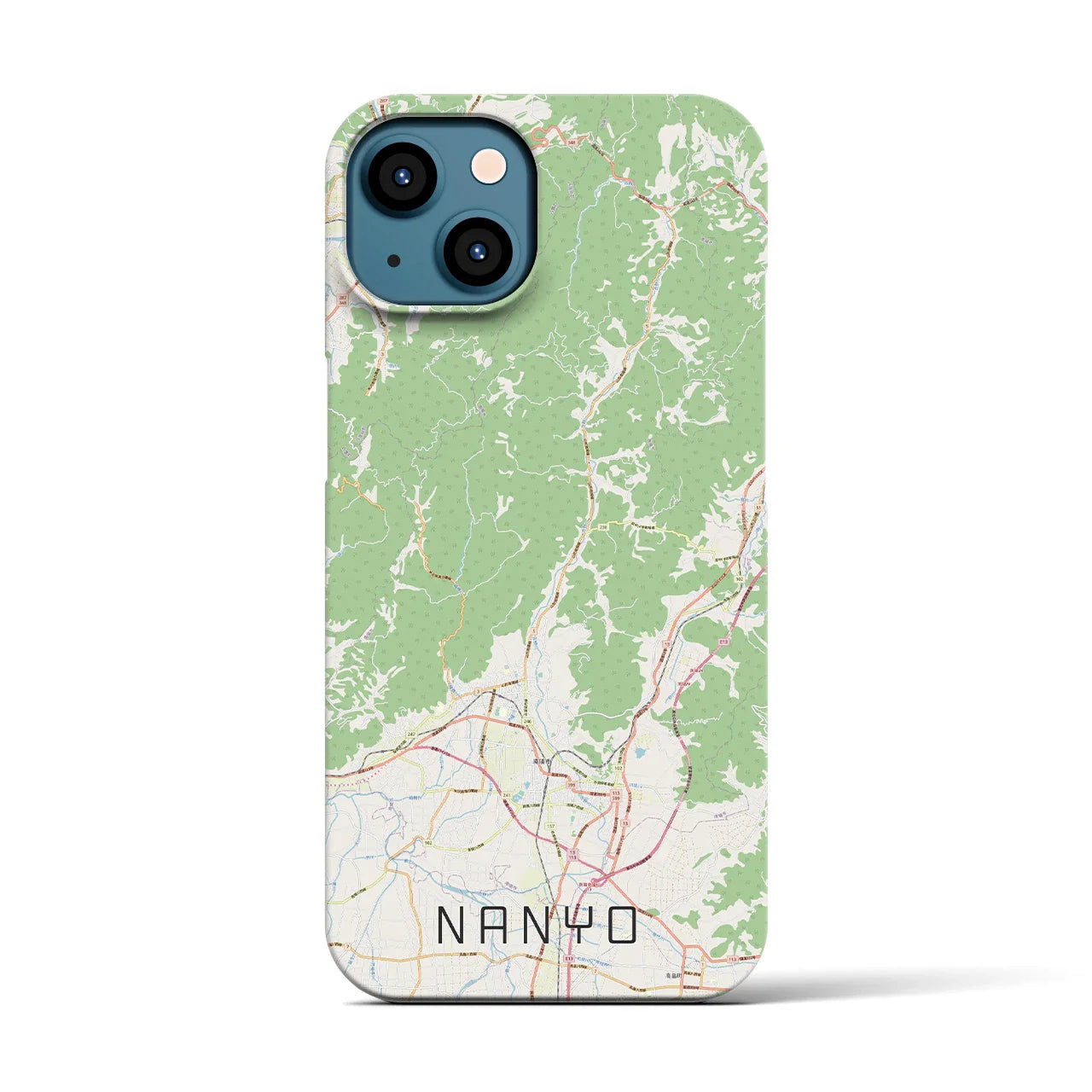 【南陽(山形県)】地図柄iPhoneケース(バックカバータイプ)