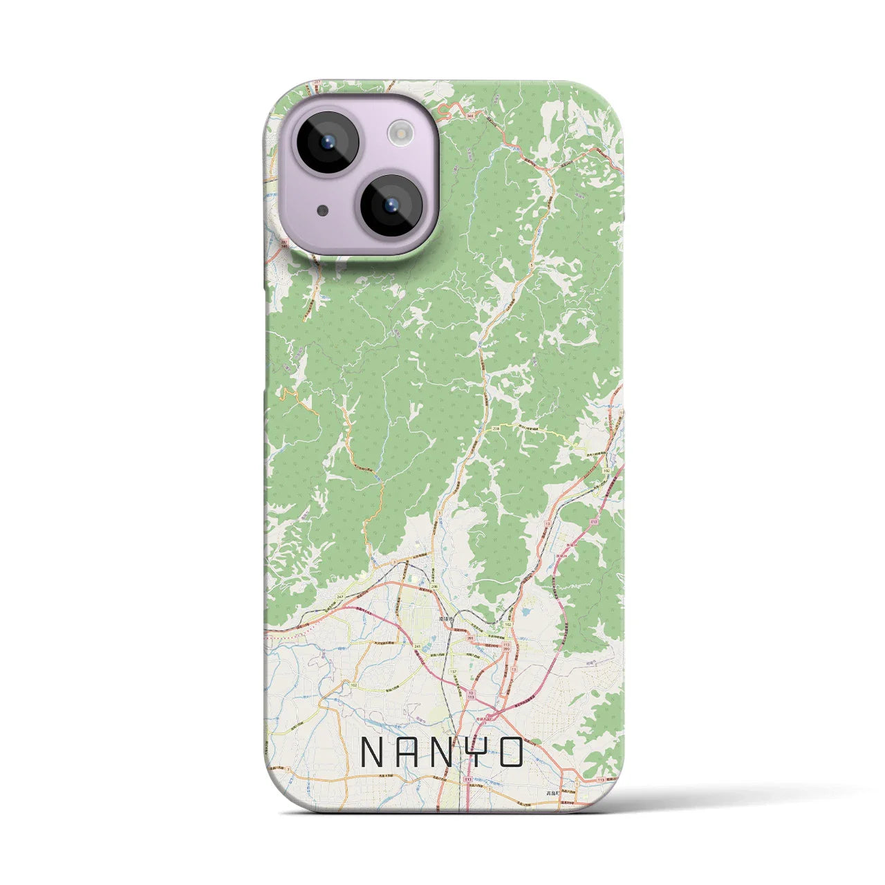 【南陽(山形県)】地図柄iPhoneケース(バックカバータイプ)