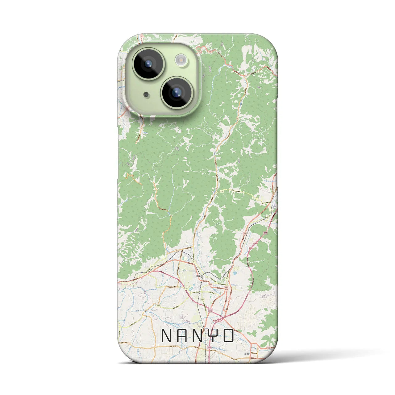 【南陽(山形県)】地図柄iPhoneケース(バックカバータイプ)