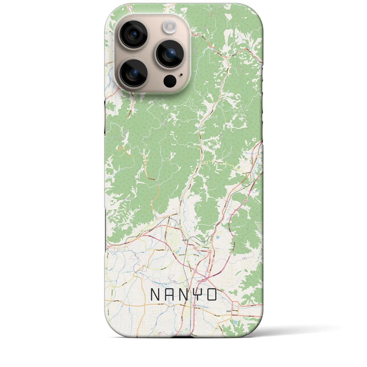 【南陽(山形県)】地図柄iPhoneケース(バックカバータイプ)