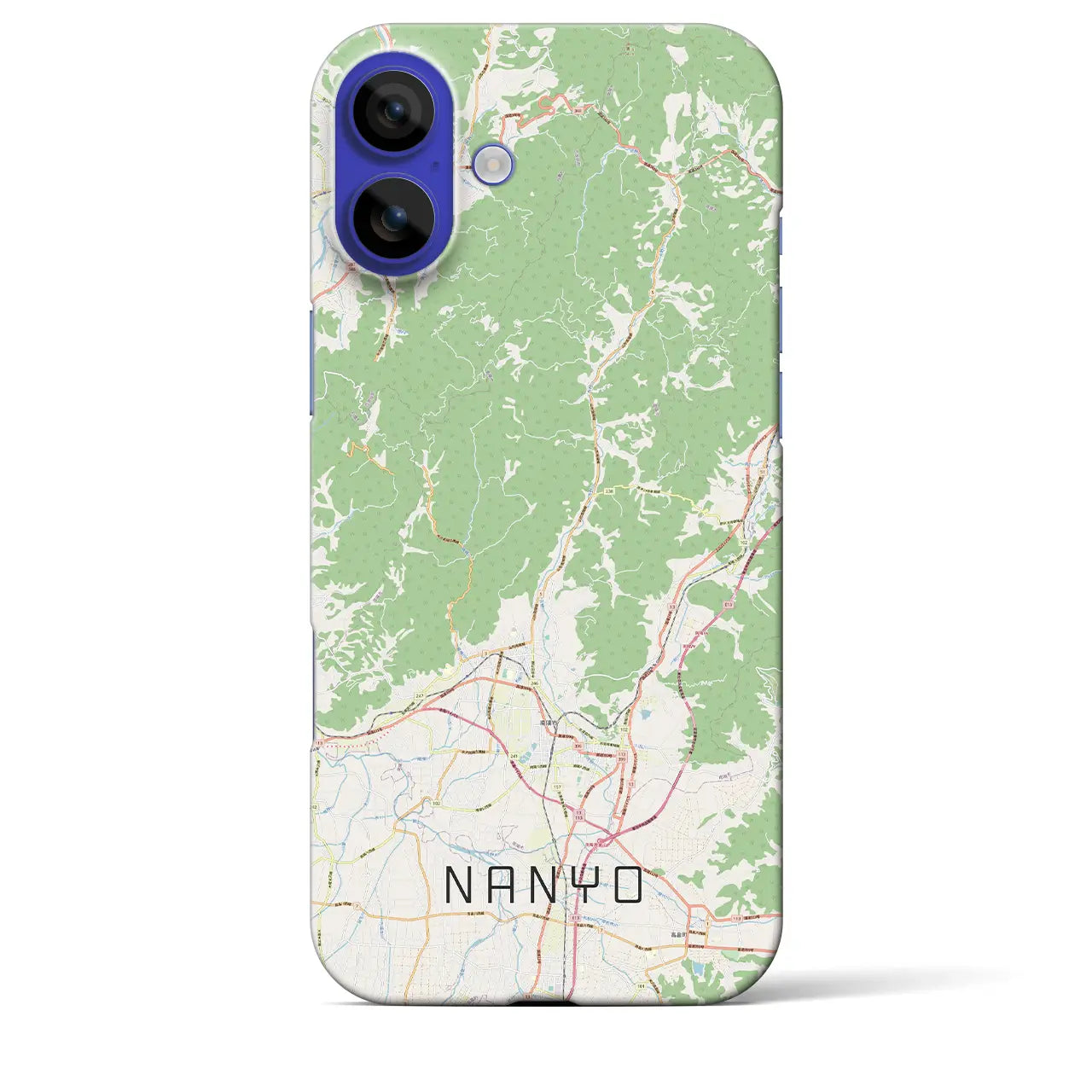 【南陽(山形県)】地図柄iPhoneケース(バックカバータイプ)