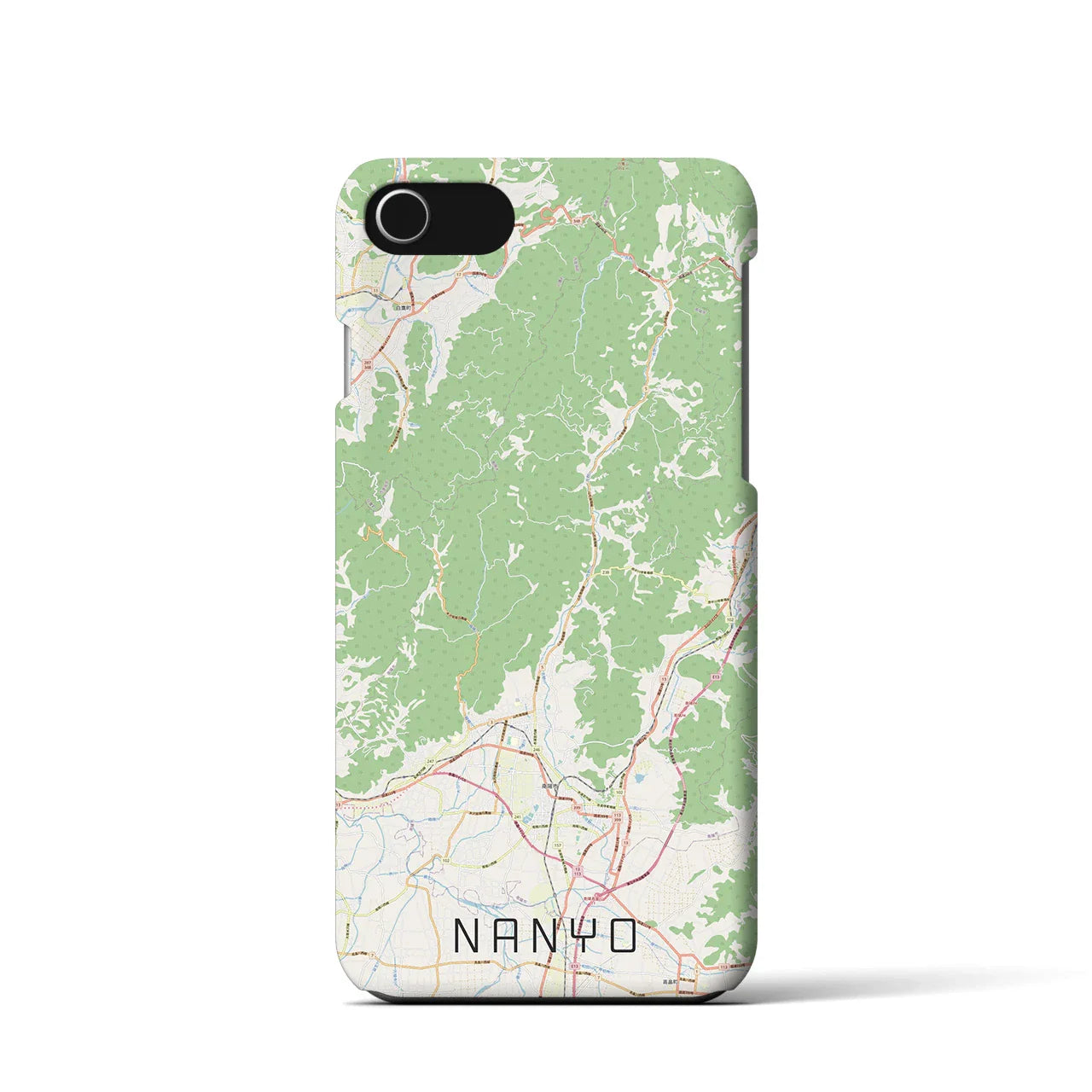 【南陽(山形県)】地図柄iPhoneケース(バックカバータイプ)