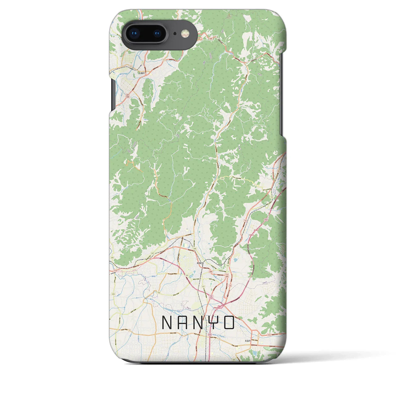 【南陽(山形県)】地図柄iPhoneケース(バックカバータイプ)