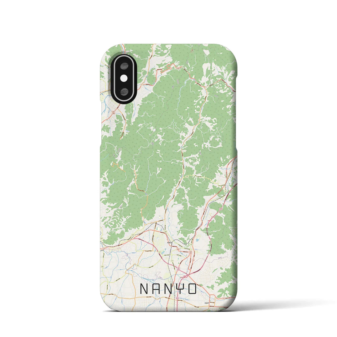 【南陽(山形県)】地図柄iPhoneケース(バックカバータイプ)
