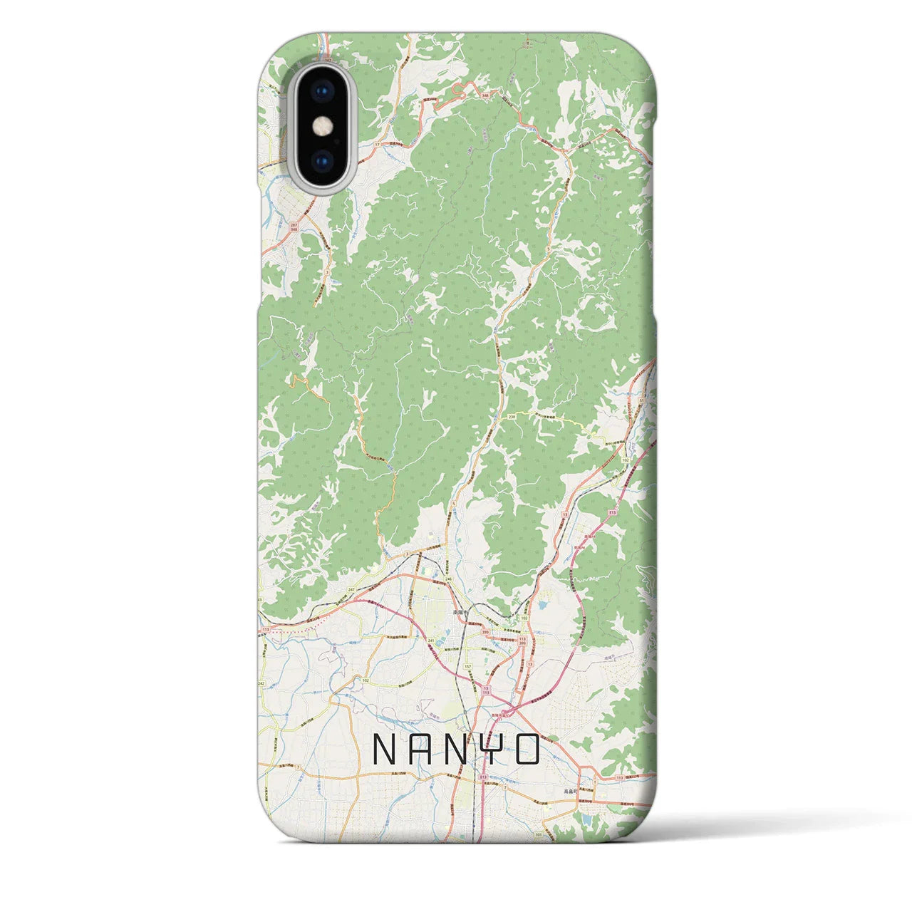 【南陽(山形県)】地図柄iPhoneケース(バックカバータイプ)