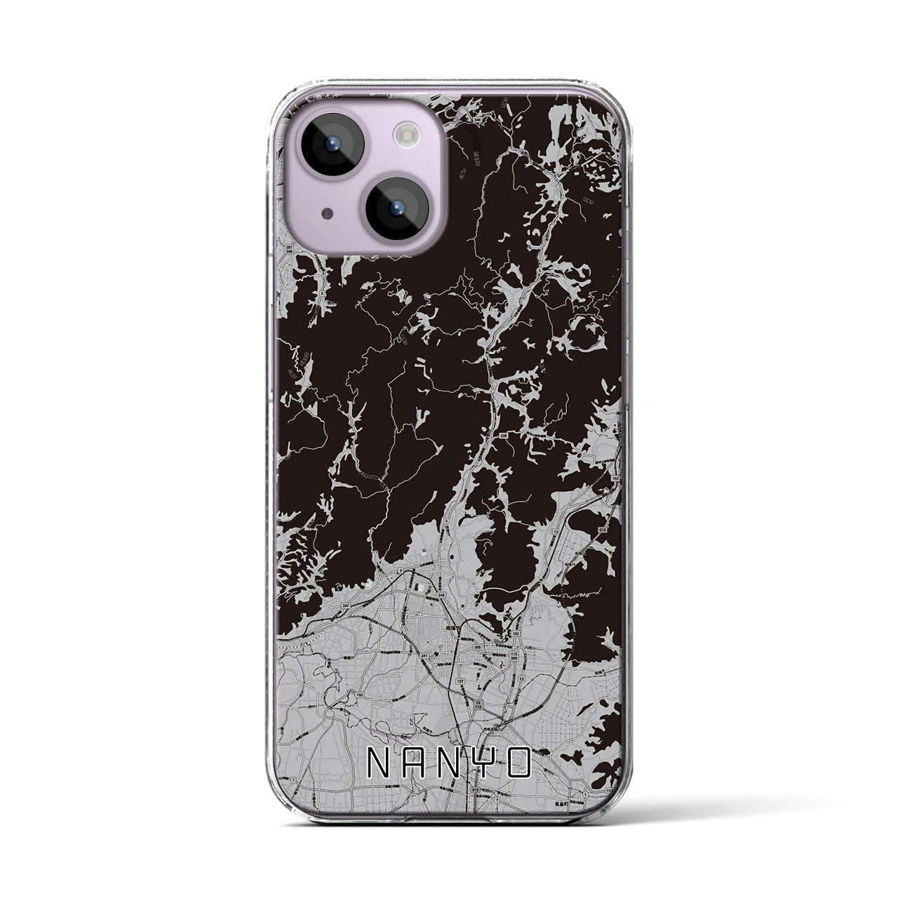 【南陽(山形県)】地図柄iPhoneケース(クリアタイプ)