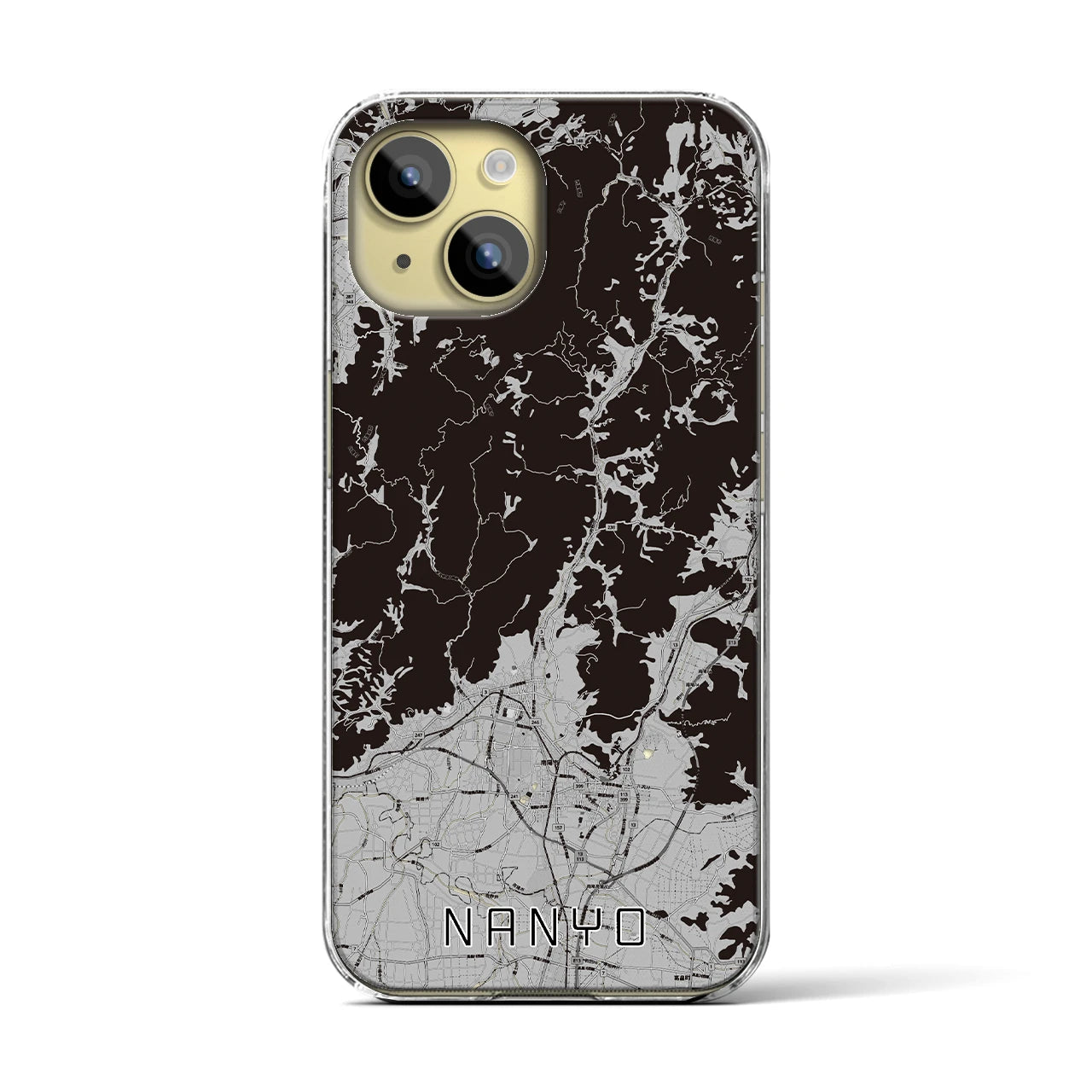 【南陽(山形県)】地図柄iPhoneケース(クリアタイプ)