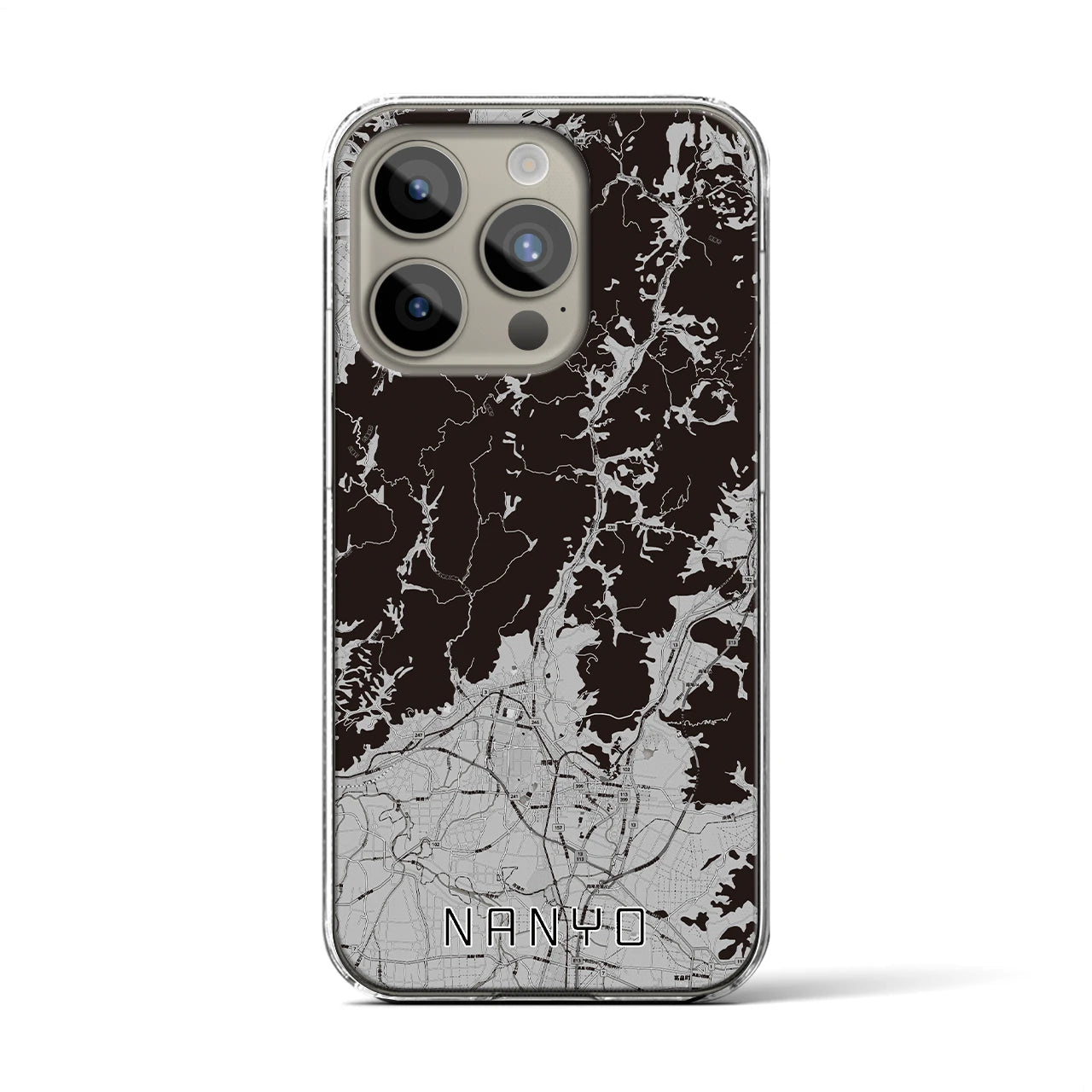 【南陽(山形県)】地図柄iPhoneケース(クリアタイプ)