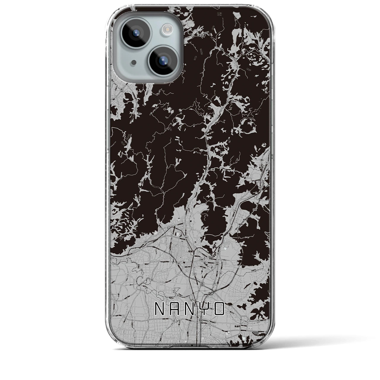 【南陽(山形県)】地図柄iPhoneケース(クリアタイプ)